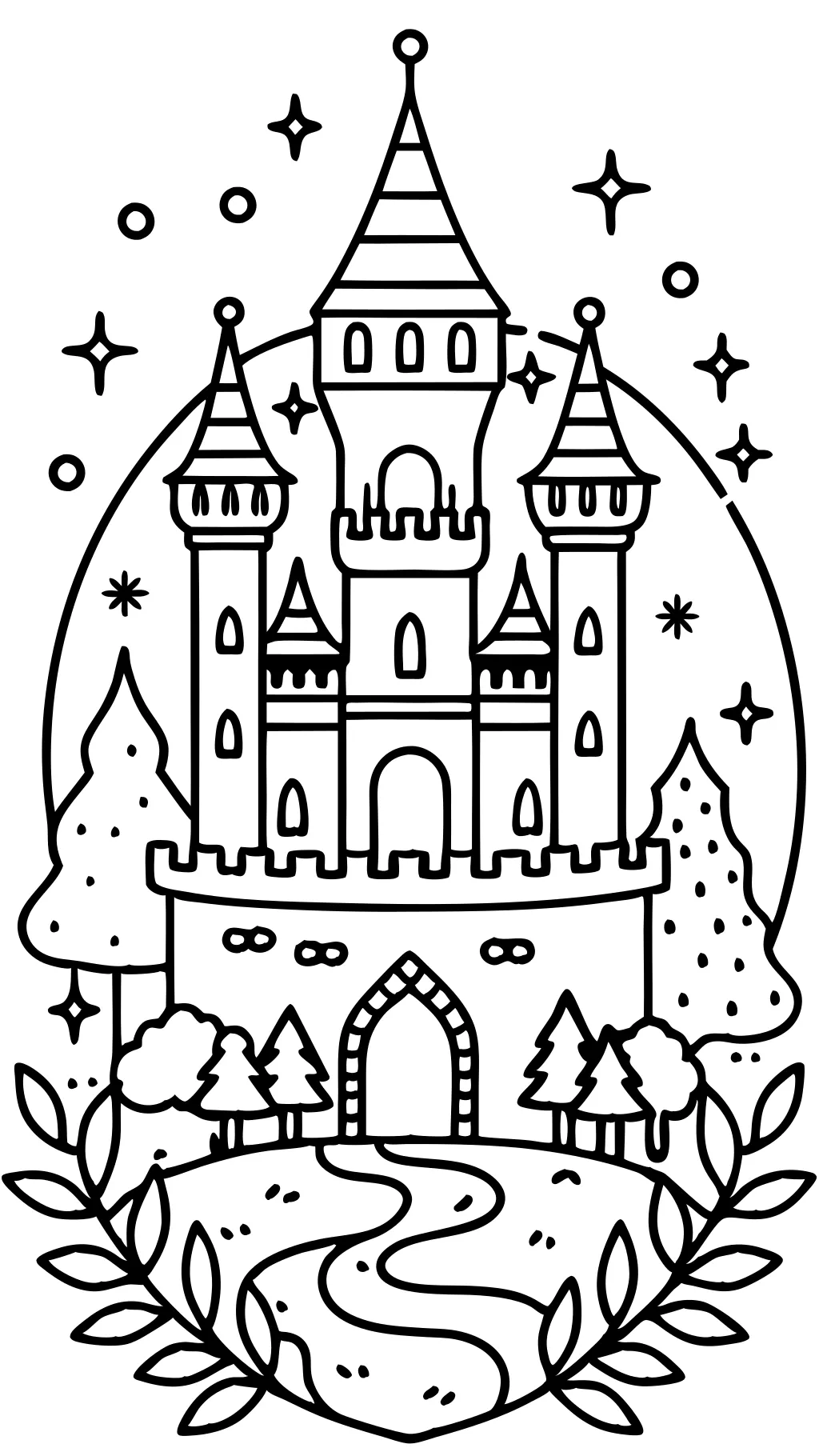 coloriage de château